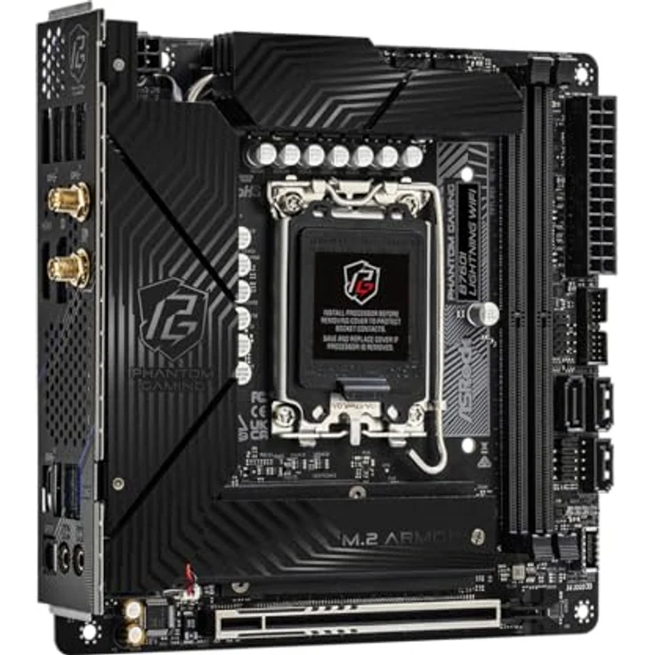 AsRock B760I Lightning WiFi Mini ITX Mainboard, DDR5, HDMI/DP, 2xD5 8600+(OC), blau – Bild 6