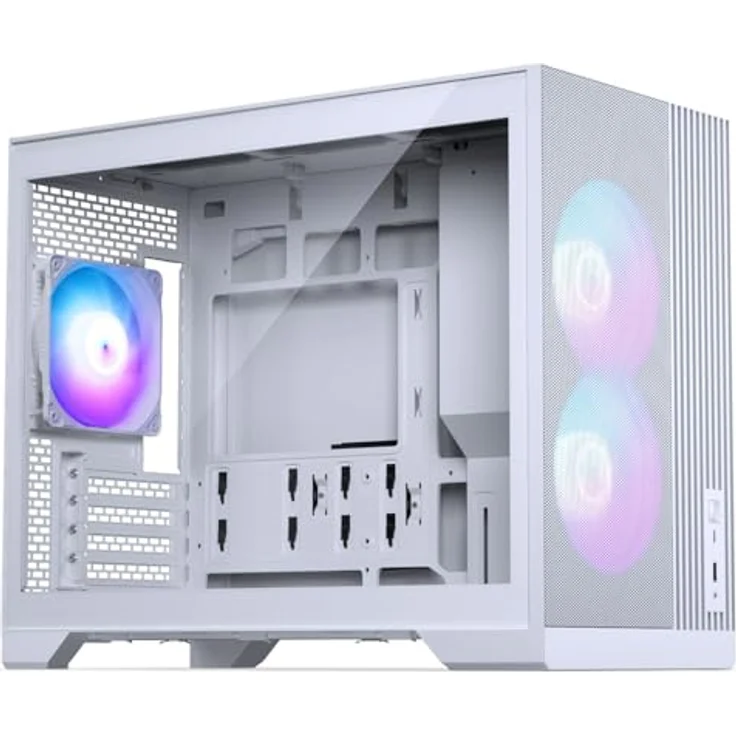 Phanteks XT M3 RGB Mini-Tower PC-Gehäuse Weiss, unterstützt mATX und Mini-ITX Mainboards, bis zu 9 Lüfter, Sichtfenster – Bild 1