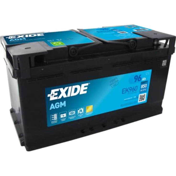 Exide EK960, Start-Stop AGM Autobatterie 12V 96Ah 850A, auslaufsicher und hohe Stromaufnahme – Bild 2