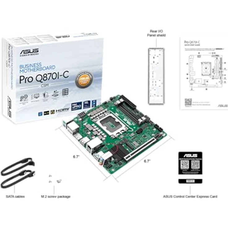 ASUS MB PRO Q870I-C-CSM, Mini-ITX Mainboard mit Intel Q870, Unterstützung für Intel vPro, 128 GB RAM, ASUS Control Center Express – Bild 3