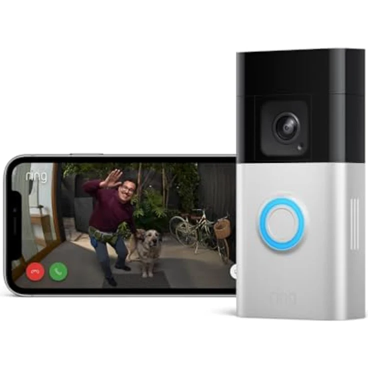 Wir stellen vor: Ring Akku-Videotürklingel Pro (Battery Video Doorbell Pro) | Kabellose Videotürklingel und Sicherheitskamera, Kopf-bis-Fuß-Aufnahme, 3D-Bewegungserfassung, Nachtsicht in Farbe, WLAN – Bild 1