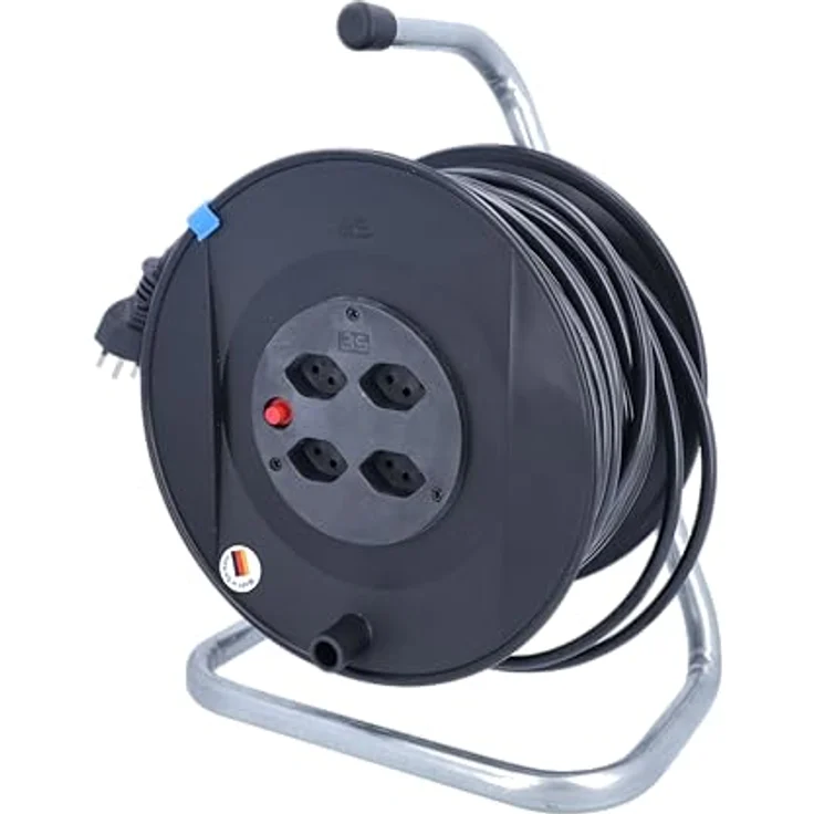 as - Schwabe Kabeltrommel 25 m - Schweizer Ausführung - mit Thermoschutz - IP20 - Made in Germany, 711104 – Bild 1