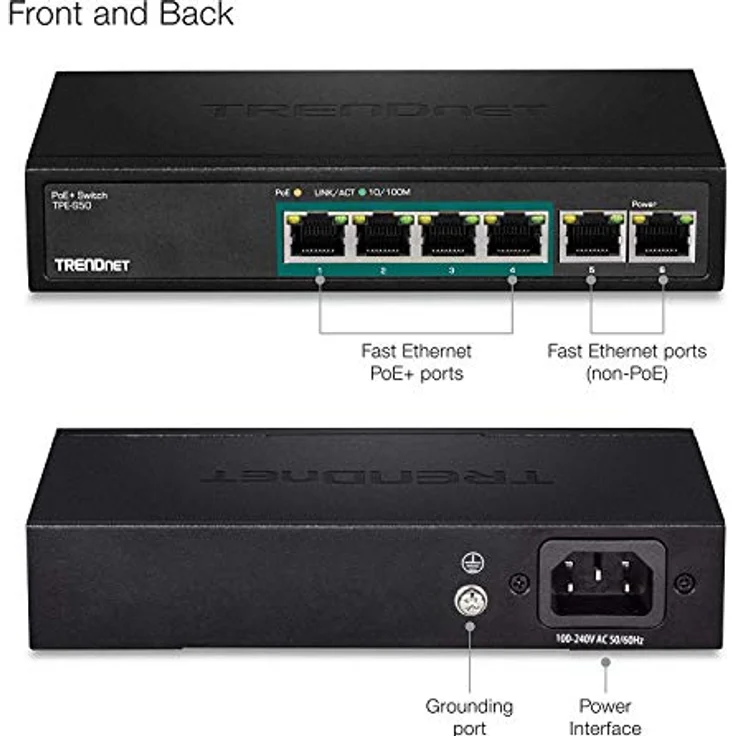 Trendnet TPE-S50 5-Port PoE Switch 10 100Mbps 31W (21221177) – Bild 6