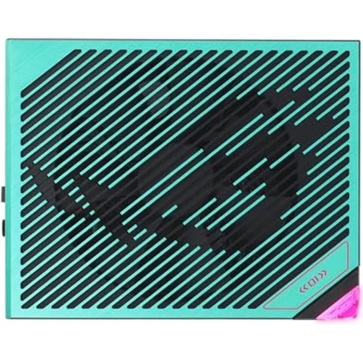 ASUS ROG Thor 1200W Platinum III Hatsune Miku Edition ARGB Gaming Netzteil, ATX 3.1 kompatibel, 80Plus Platinum, GaN-MOSFET, GPU-First-Spannungsmessung, magnetisches OLED-Display, Blau, Grün, Pink – Bild 2