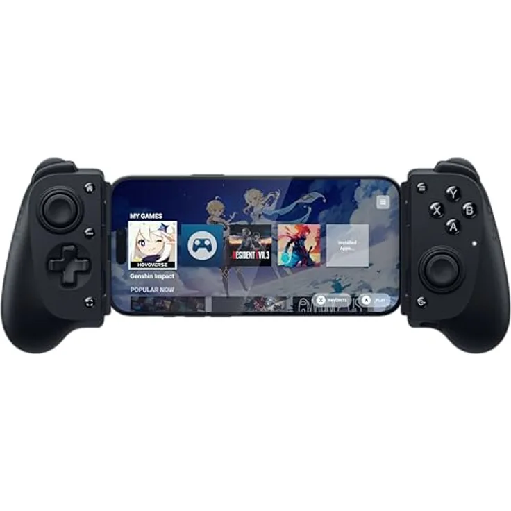Razer Kishi V3, Fullsize Mobil-Controller für iPhone und Android, USB-C Plug-and-Play, Anti-Drift Analogsticks, 12 Tasten, Sensa HD Haptics, Schwarz