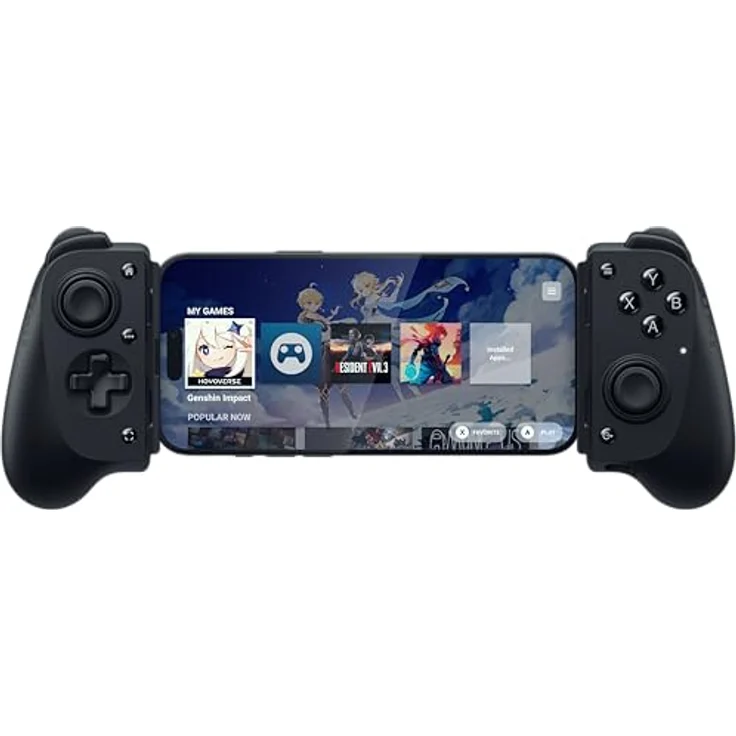 Razer Kishi V3, Fullsize Mobil-Controller für iPhone und Android, USB-C Plug-and-Play, Anti-Drift Analogsticks, 12 Tasten, Sensa HD Haptics, Schwarz – Bild 1