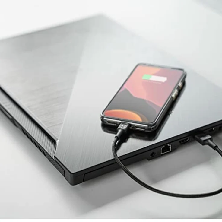 Green Cell GC PowerStream USB-A - Lightning 2m Schwarz Schnellladekabel für Apple iPhone 14 13 12 11 SE Pro Max X XR XS Max 8 7 Plus 6 6S 5 5C 5S Plus | iPad Air/Pro/Mini | iPod – Bild 4