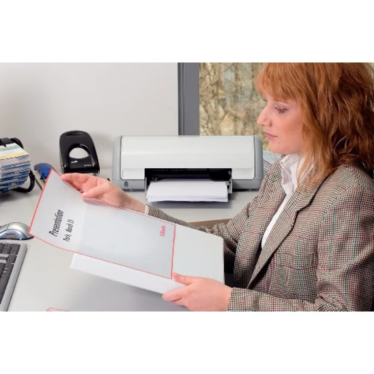 LEITZ Präsentationsordner Esselte Ringbuch Präsentation 4Ri 49704 Rückenbreite: 63 mm, 4 Ringe, D-Mechanik, Graupappe weiß – Bild 6