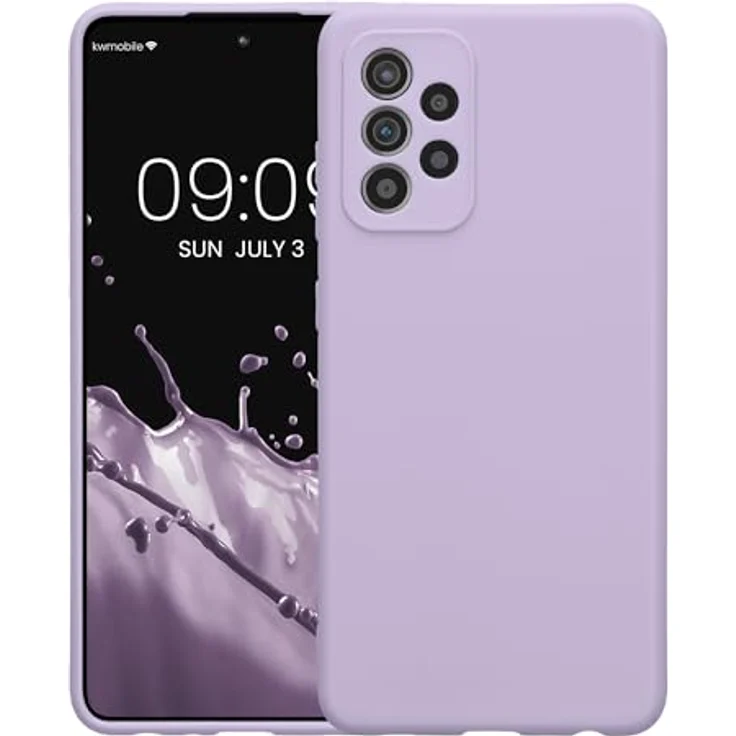 kwmobile Handyhülle für Samsung Galaxy A52 / A52 5G / A52s 5G - Flexibles Silikon Case in Lavendel mit präzisen Ausschnitten für Kamera und Anschlüsse – Bild 5