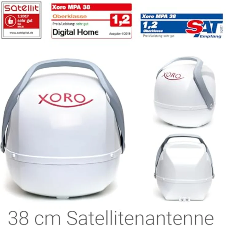 Xoro MPA 38 Vollautomatische Mobile Satelliten-Antenne (Twin-LNB) weiß – Bild 5