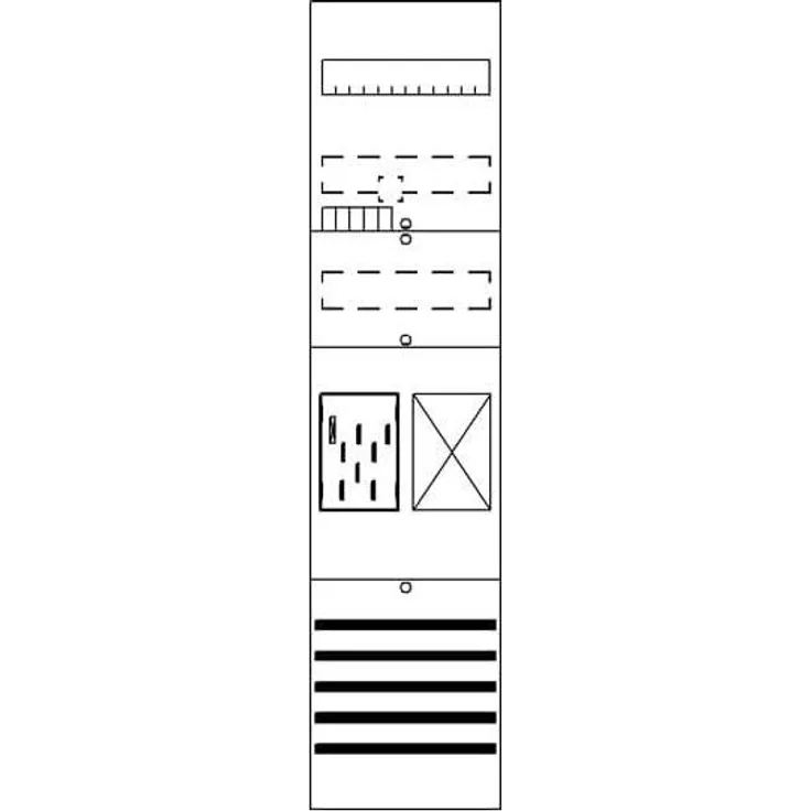 Striebel&John Zählerfeld BF17B11, elektronischer Haushaltszähler mit 1 Zählerplatz, grau, IP2XC