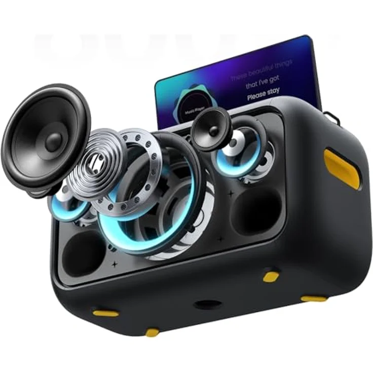 Ikarao Break X1, Bluetooth-Lautsprecher mit 460 W, 13,3 Zoll LCD-Touchscreen, kabellos und MicroSD-Slot – Bild 8