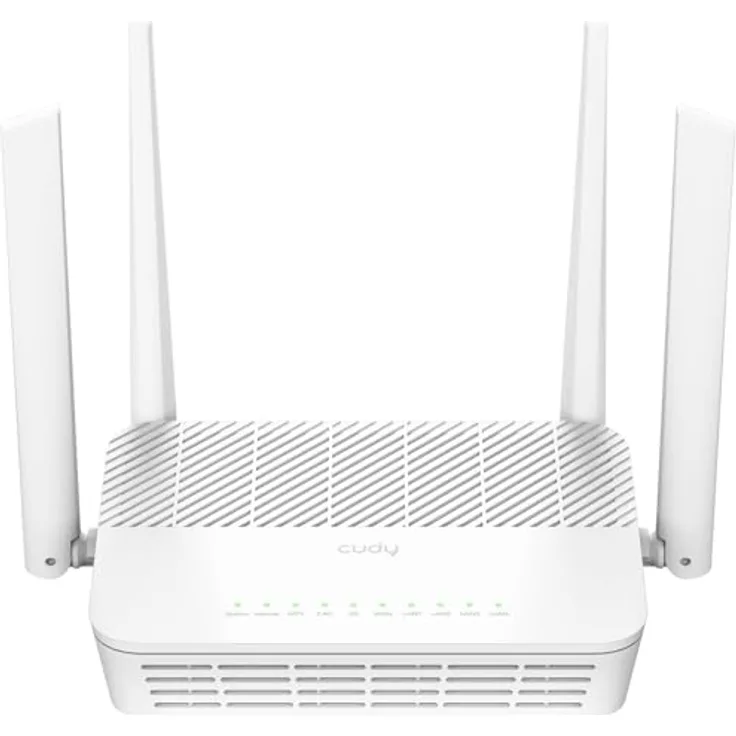 Cudy WR3000S AX3000 Dual Band WiFi 6 Mesh Router, 5 Gigabit Ethernet RJ45 Ports, 4 Antennen, MU-MIMO, OpenVPN, Wireguard, Zerotier, Ipsec VPN, Cloud APP