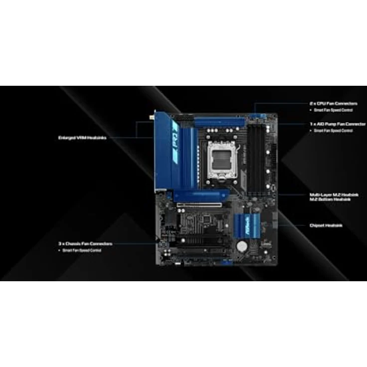 AsRock X870 Pro-A WiFi, AM5 ATX Mainboard mit HDMI/USB-C und DDR5 Unterstützung – Bild 4