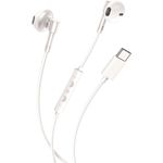 XO EP60 kabelgebundene Kopfhörer USB-C, flexibles Silikonkabel, Lautstärkeregelung, 1,2m Weiß