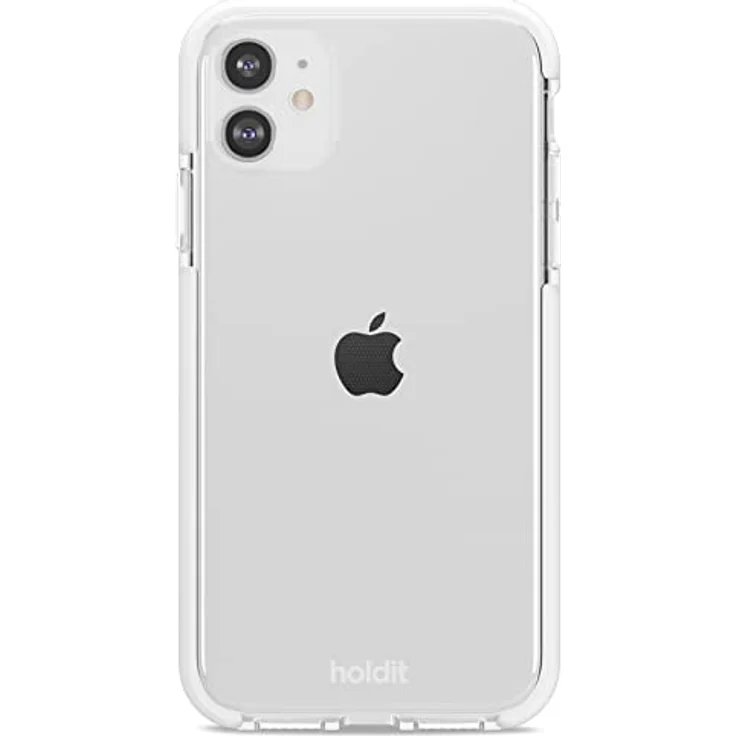 holdit Transparent Hülle für iPhone 11/XR (6,1") - Vergilbungsfrei TPU hülle - Flexiblem und Durchsichtige Handyhüllen in Getönter Farbe - Crystal Clear - Weiß – Bild 1