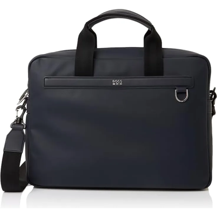 Boss Jinko Aktentasche 39 cm mit Laptopfach, 100% Polyurethan, dunkelblau