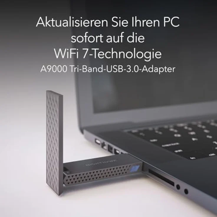 NETGEAR Nighthawk A9000 BE6500, WiFi 7 USB 3.0-Adapter mit Tri-Band-Technologie, bis zu 6,5 GBit/s Geschwindigkeit, 6-GHz-Frequenzbereich, kompatibel mit Windows 11-PCs – Bild 2
