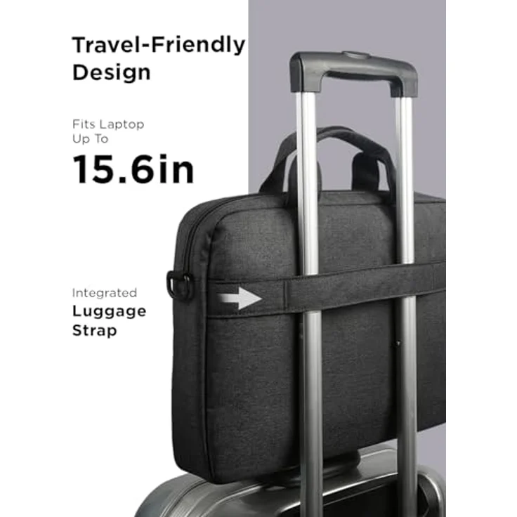 Lenovo Laptoptasche 16-inch Laptop Topload Black (ECO) - Lenovo 15,6-Zoll Laptop-Rucksack, strapazierfähiges Polyestergewebe, schlankes Design, gepolsterter Innenraum, zusätzlicher Stauraum, gesteppte Rückenpartie, verstellbare Schultergurte – Bild 6