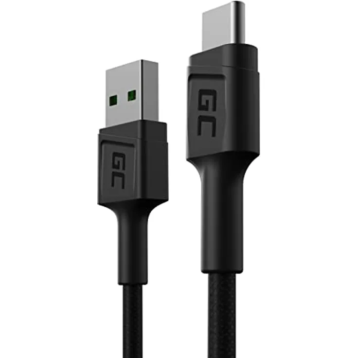 GC PowerStream | 30cm USB C Kabel Typ C Nylon Ladekabel Schnellladekabel | für Samsung Galaxy S21 S20 Ultra S10 S9 S8+ | Note 20 10 9 8 | A80 A71 A70 A50 A42 A41 | Huawei Honor P40 P30 P20 P10 P9 Lite