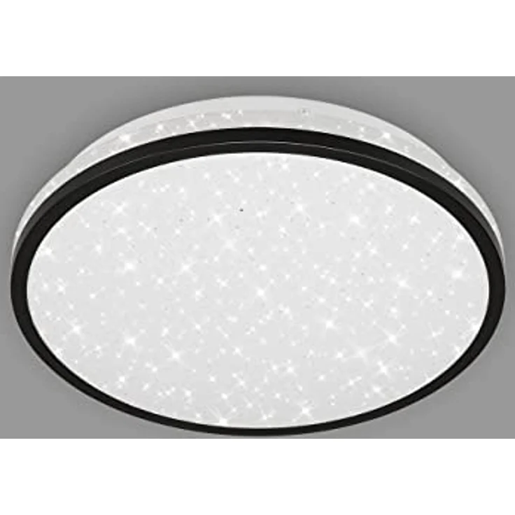 BRILONER Leuchten - LED Deckenleuchte inkl. Sternendekor, IP44, 12 Watt, 1.200 Lumen, 4.000 Kelvin, Weiß-Schwarz 280x70mm (DxH), 3403-015 – Bild 1