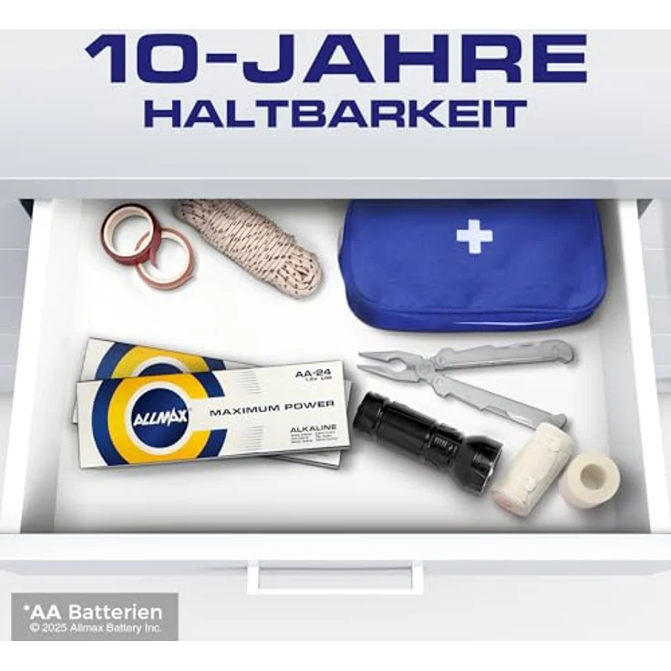 ALLMAX AA Mignon (LR6) Maximum Power Alkaline Batterien, 24 Stück, ultra-langlebig, auslaufsicher, 10 Jahre Haltbarkeit, 1,5 V – Bild 5
