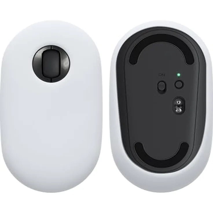 kwmobile Silikon Schutzhülle kompatibel mit Logitech Pebble Mouse Hülle - PC Maus Cover aus softem Silikon - Weiß