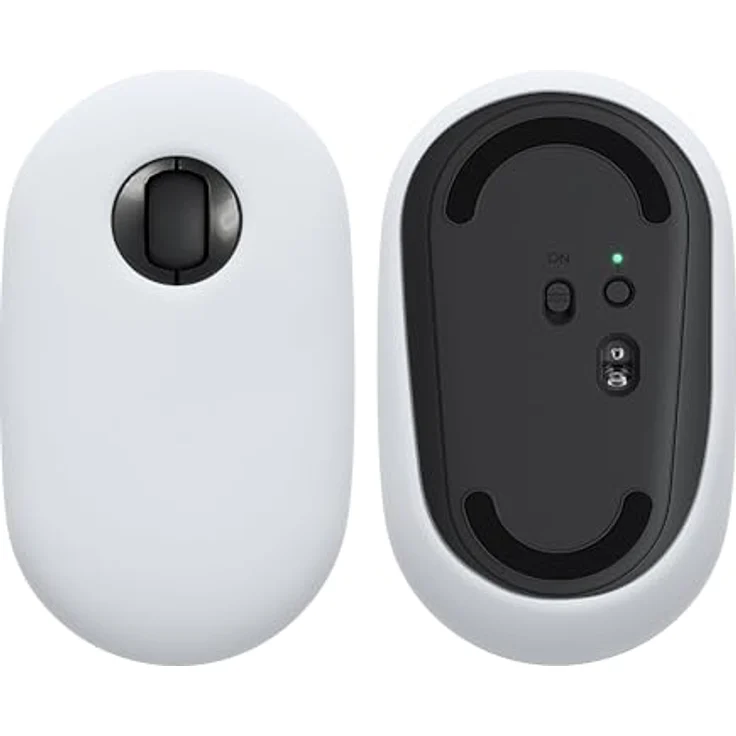 kwmobile Silikon Schutzhülle kompatibel mit Logitech Pebble Mouse Hülle - PC Maus Cover aus softem Silikon - Weiß – Bild 1
