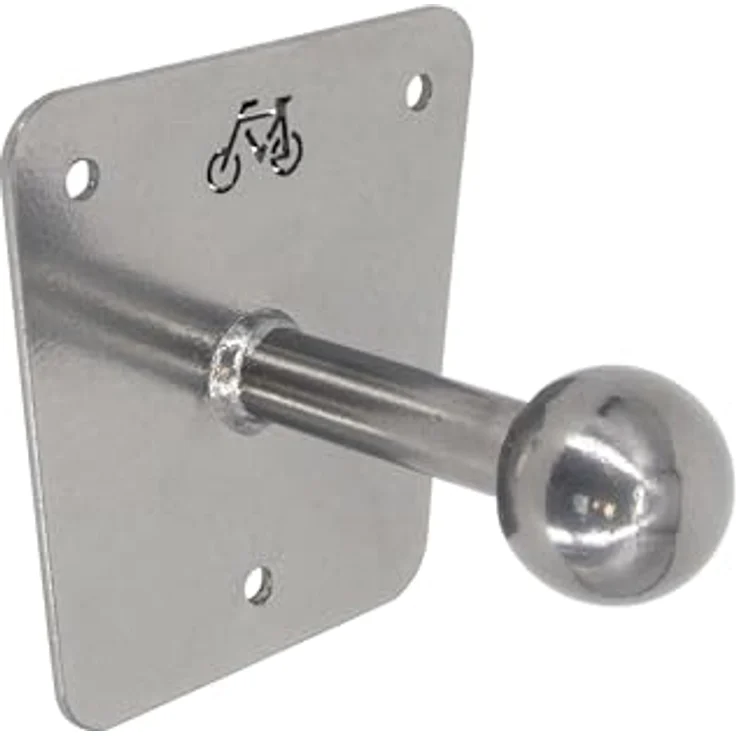 PremiumX Lautsprecherständer Wandhalterung für Fahrradträger, universelle Montage in Silber, Stahl pulverbeschichtet, extra lange Ausführung 125 mm – Bild 3