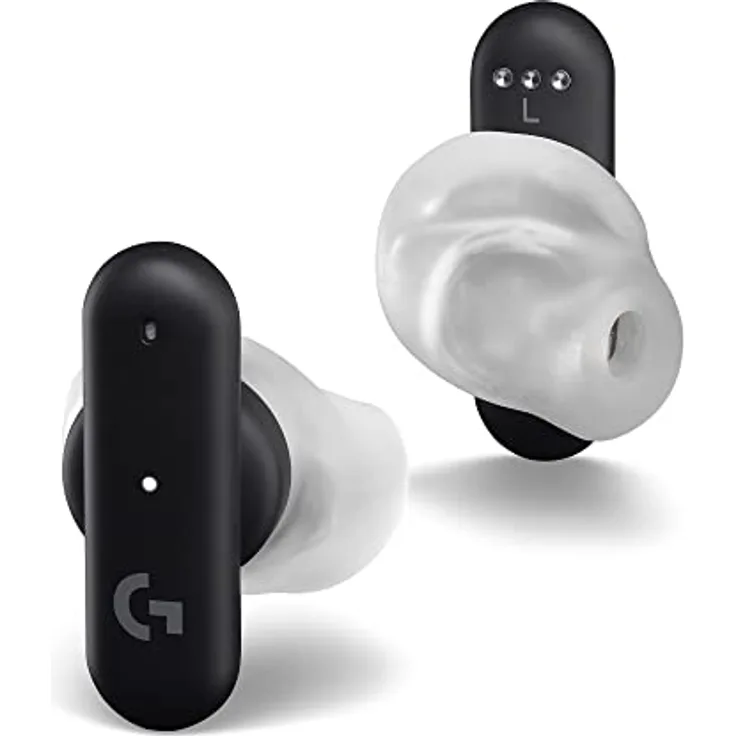 Logitech G FITS True Wireless Gaming Earbuds, individuell zugeschnittene Passform, LIGHTSPEED + Bluetooth, vier Beamforming-Mikrofone, PC, Mac, PS5, PS4, Mobile, Nintendo Switch - Schwarz