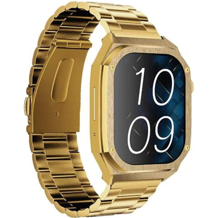 Maxcom FW65 Iron S, Smartwatch mit 1,95 Zoll AMOLED-Display, goldfarben, Schrittzähler, Blutdruckmessung, wasserdicht IP68 – Bild 4
