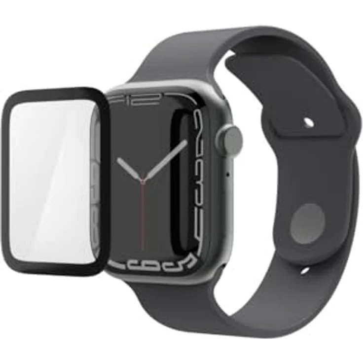 Hama Super Hybrid Schutzglas für Apple Watch 10, 46 mm, kratzfester Display-Schutz, transparent, Full-Cover-Vollschutz – Bild 2