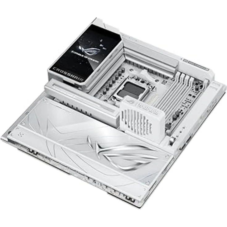 ASUS ROG Crosshair X870E Glacial Gaming Mainboard AMD AM5, E-ATX, DDR5, 10G Ethernet, WiFi 7, 2x PCIe 5.0 NVMe SSD, 2x PCIe 4.0 M.2, 12x USB 10Gbps – Bild 5
