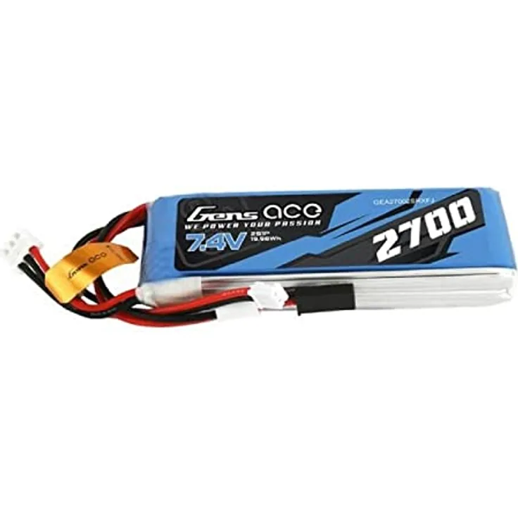 Gens ace Gens Ace-2700mAh 7.4V 1C Transmister Pack RC Batterien, Mehrfarbig (GEA27002SRXFJ) - Hochwertige und langlebige Batterien in schöner bunten Design