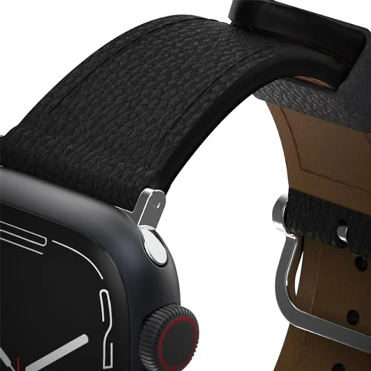 OtterBox Symmetry Cactus Leather Watch Band für Apple Watch 9/8/7 41mm (Veganes Leder), Uhrenarmband, Schwarz – Bild 5