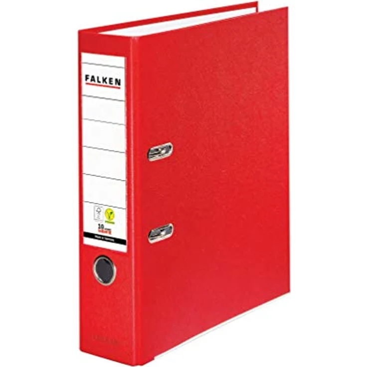 Falken Ordner 9984071, PP, A4, 8cm, Kunststoffordner, rot – Bild 1