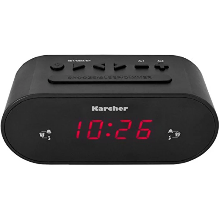 Karcher UR 1030 Uhrenradio (PLL-Radio, dimmbares Display, Dual-Alarm) schwarz – Bild 3