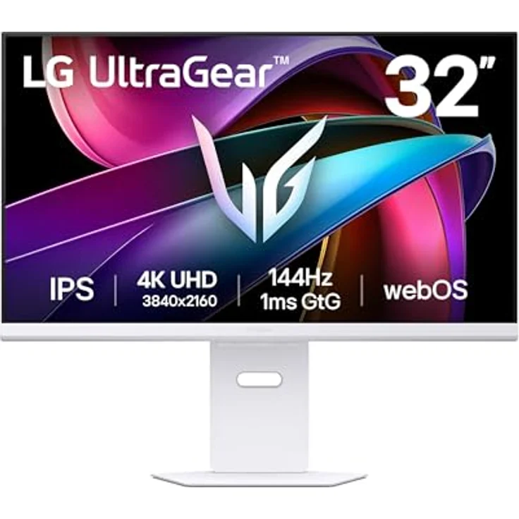 LG Ultragear 32 Zoll 4K UHD Monitor, 144Hz, 1ms, HDR10, AMD FreeSync, DisplayHDR 400, Weiß – Bild 1