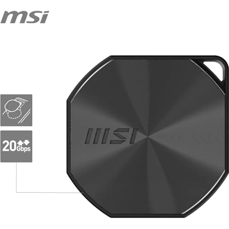 MSI DATAMAG 20Gbps 2TB - Magnetische Portable SSD für PC, Konsole, iPhone/Android, 1.600 MB/s lesen, 1.500 MB/s schreiben – Bild 2