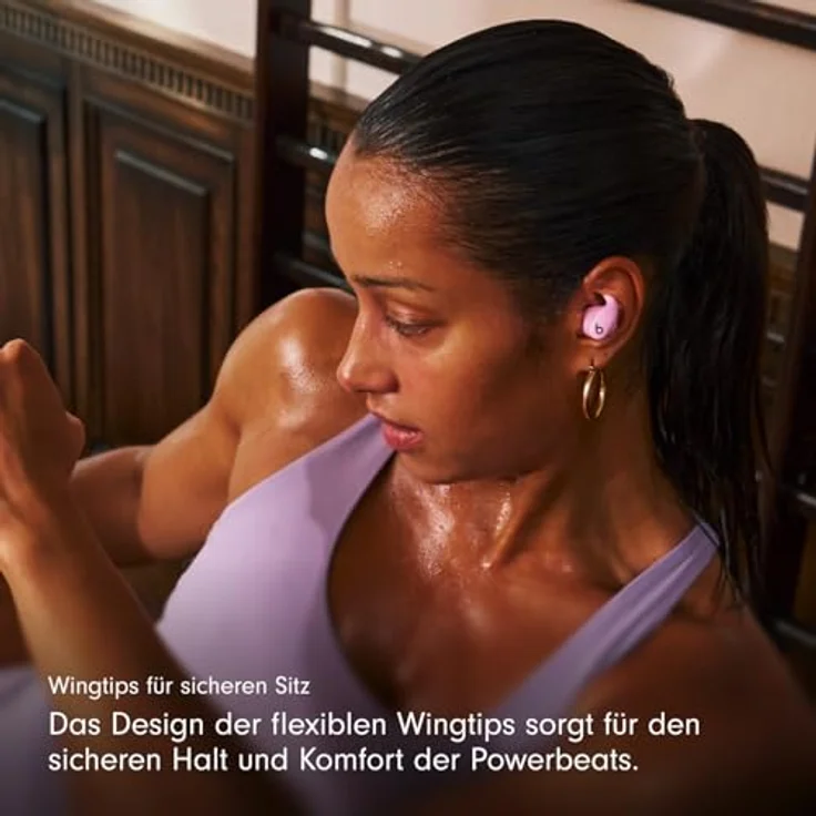 Beats Powerbeats Fit, Kabellose In-Ear-Earbuds mit ANC, 30 h Akkulaufzeit, spritzwasserfest, Pink – Bild 4