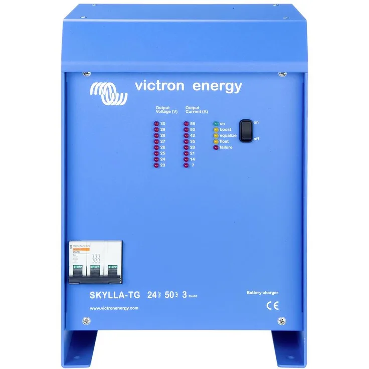 Victron Energy Skylla-TG 24/50 (1+1), 3-Phasen Bleiakku-Ladegerät mit 50A max. Ladestrom, präzise Ladespannungsanpassung, 230V Eingang
