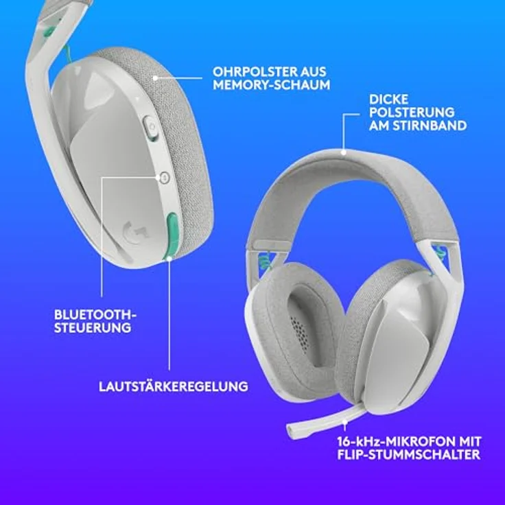 Logitech G321 HEADSET, Gaming Headset mit hochwertigem Sound, Weiss – Bild 9