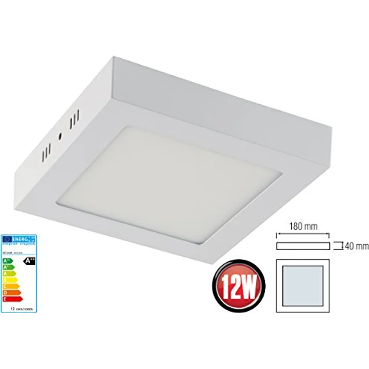 ENERGMiX LED Panel Aufputz Oberputz Wandlampe Wandleuchte Deckenleuchte Deckenlampe Lampe -Eckig Quadrat 180x180mm Warmweiss 230v 12w - Modernes LED Aufputz Licht in Warmweiss – Bild 2