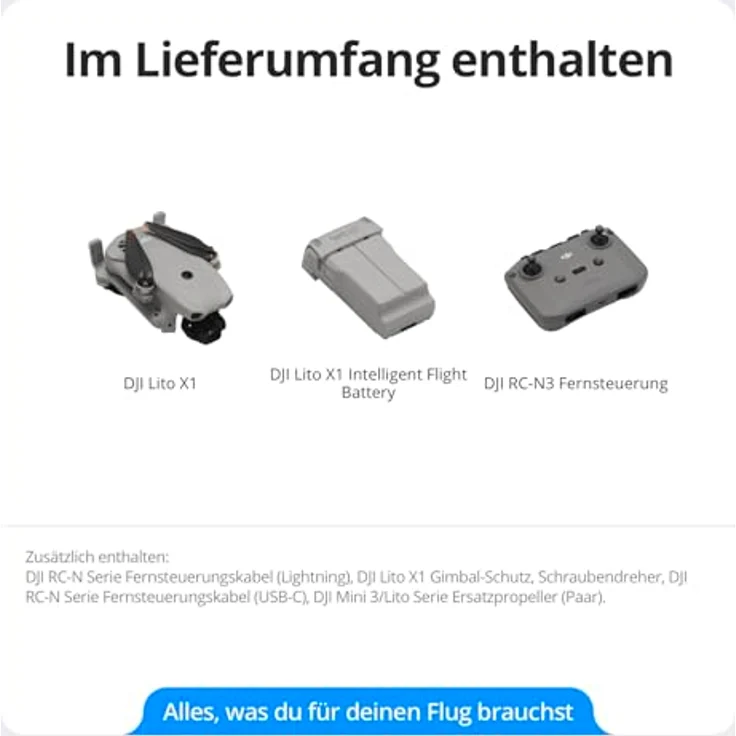 DJI Lito X1 Drohne, 1/1,3-Zoll-CMOS-Sensor, 8K Foto, 36 Minuten Flugzeit, unter 249g, zusammenklappbar – Bild 9