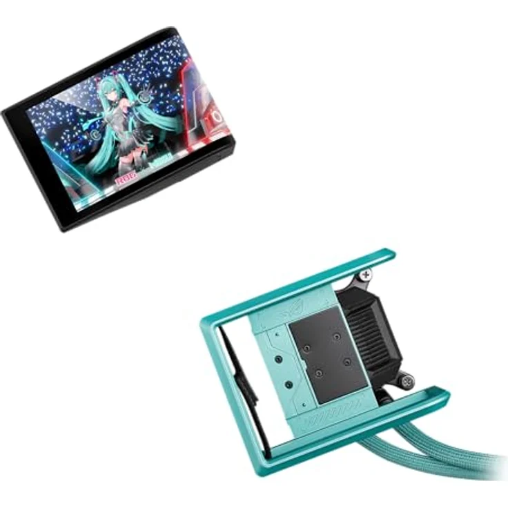 ASUS ROG Ryuo IV SLC 360 ARGB Hatsune Miku, CPU Wasserkühler mit 6,67" AMOLED-Display und vorinstallierten ARGB-Lüftern, Mehrfarbig – Bild 5
