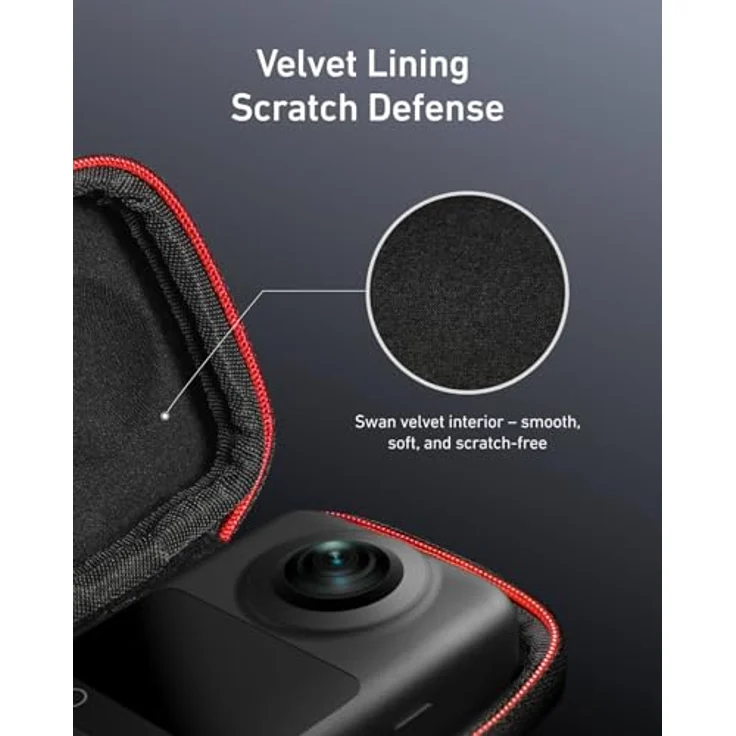 TELESIN Telesin DJI Osmo 360 Schutztasche, schwarze Kameratasche mit starrem PU-Gehäuse und wetterfestem Schutz – Bild 7