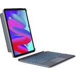 Inateck Tastatur Hülle Kompatibel mit iPad Air 5/4,iPad Pro 11 Zoll 4/3/2/1,Hoch-/Querformat Ständer,Abnehmbare Touchpad mit 7-Farbiger Hintergrund Beleuchtung,QWERTZ-Layout, KB04111 (grau)