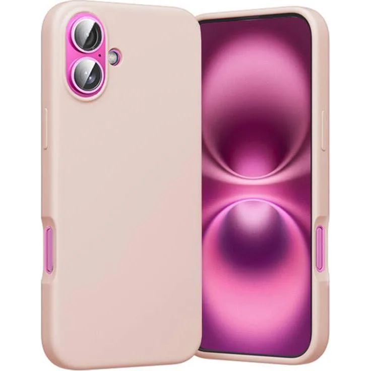 Vention KUHP0-10 Case für iPhone 16 MagSafe, flüssiges Silikon, rosa, mit präzisen Aussparungen und antiklinischer Oberfläche