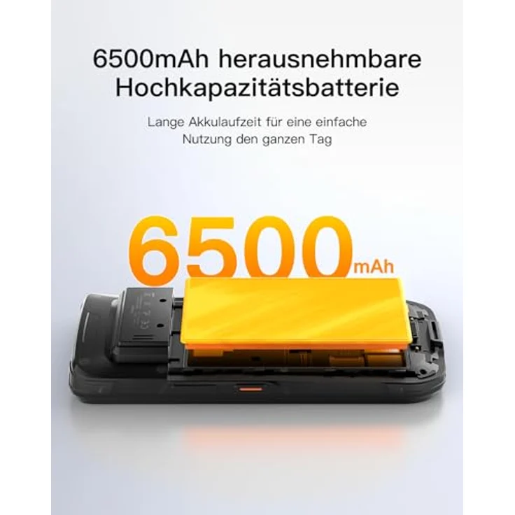 Inateck Android 12 PDA Barcode Scanner SE4710, 6" Touchscreen, IP66, 1D/2D, Pistolengriff, 6500mAh, Bluetooth 5.0, Wi-Fi 6 & 4G, für Einzelhandel und Logistik – Bild 4