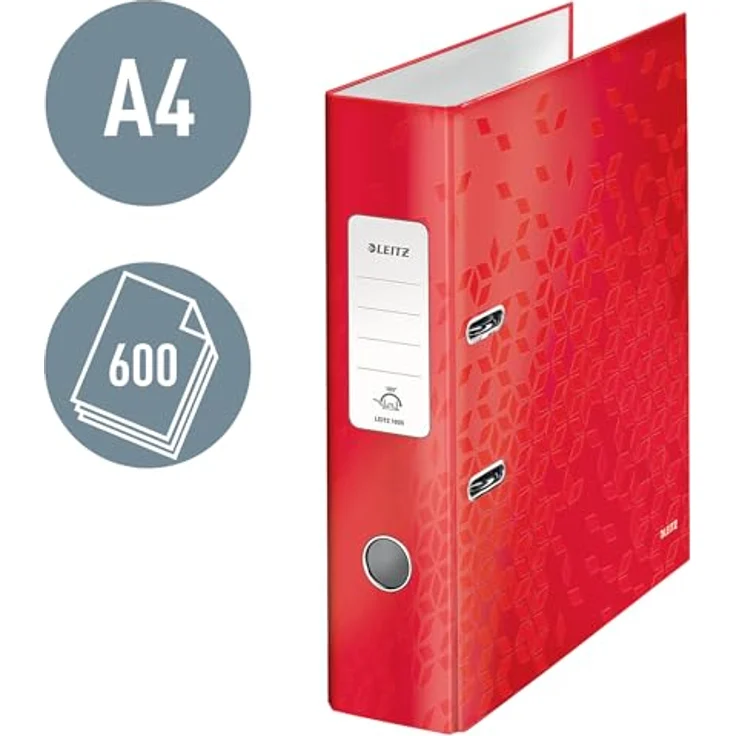 LEITZ Aktenordner WOW, brilliante Farben, 180 Grad-Präzisionsmechanik, pink – Bild 2